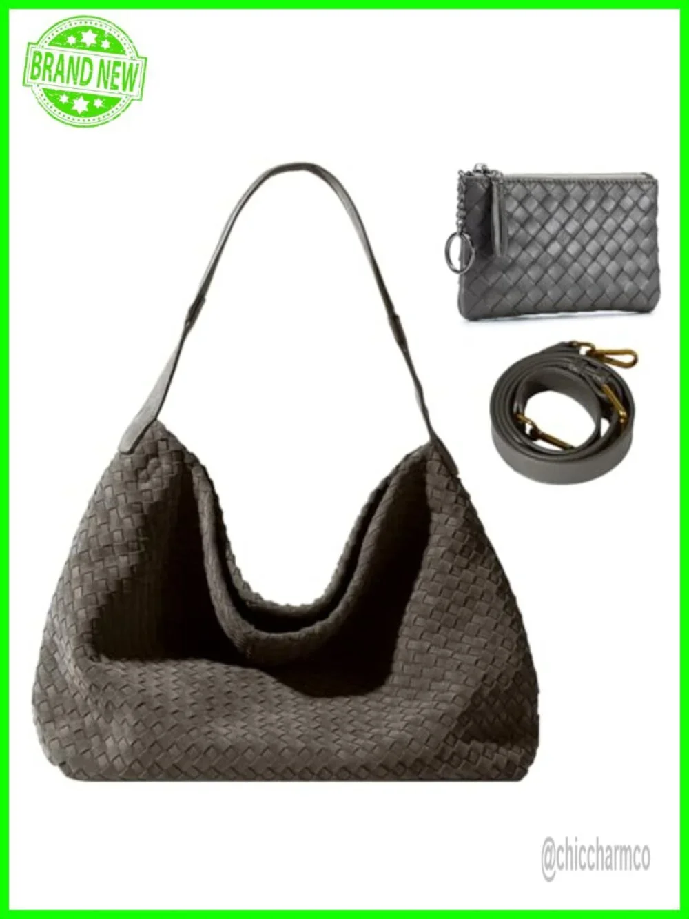 Suede Hobo Bag Hand-Woven Casual Tote Shoulder Crossbody